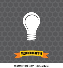 Vector Icon of Idea on Dark Gray Background. Eps.10.