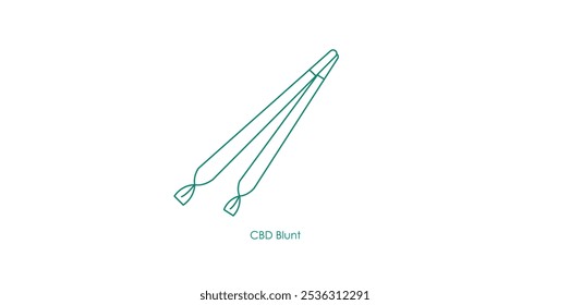 Vector Icon Illustrating a CBD Blunt Product for Herbal Smoking