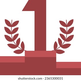 Vector icon illustrating the number one award.