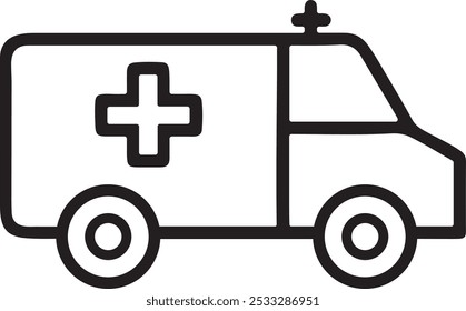 Vector icon illustration for ambulance