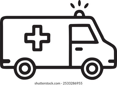 Ilustración de icono de Vector para ambulancia
