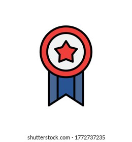vector icon illustration America's flag badge