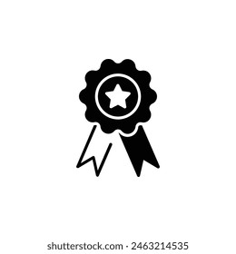 Vektorgrafik-Icon-Illustration eines Award-Bands, das Leistung und Anerkennung darstellt