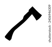 Vector icon illustration of ax silhouette isolated on white background.