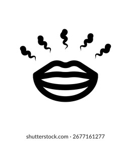 Vector icon illustration of bad breath image