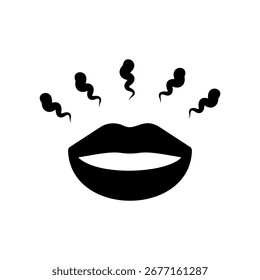 Vector icon illustration of bad breath image