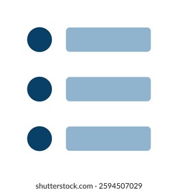 Vector icon illustration of a bulleted list image.