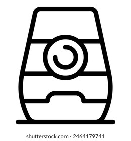Vector icon illustration of a candy bag in a simple line art style, isolated on white background
