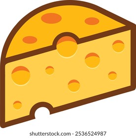 Vector icon illustration for cheese.