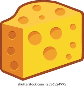 Ilustração de ícone de vetor para queijo.