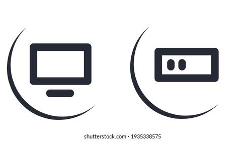 vector icon illustration of client and server computer devices.  illustrations for network, internet, tcp.  flat design line icon illustratration vector eps 10.