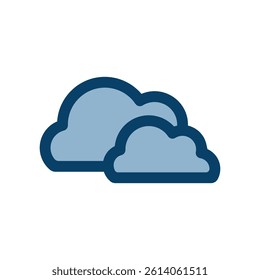 Vector icon illustration of clouds.