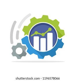 Vector icon illustration with the concept of business development process
