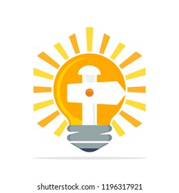 Vector icon illustration with the concept of directing ideas