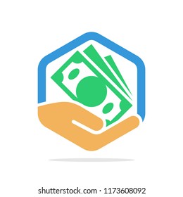 Vector icon illustration with the concept of financial management, saving money, donating money