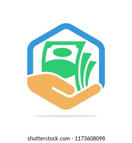 Vector icon illustration with the concept of financial management, saving money, donating money