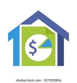 vector icon illustration with the concept of home taxation