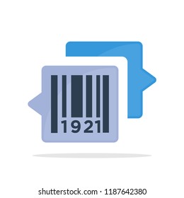 Vector icon illustration with the concept of information & communication technology about processing bar-code data