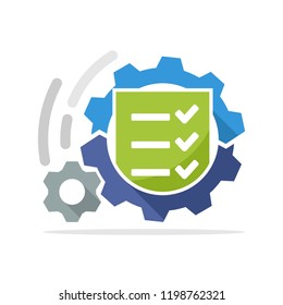 Vector icon illustration with the concept of processing industrial survey data