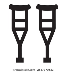 Vector icon illustration for Crutches