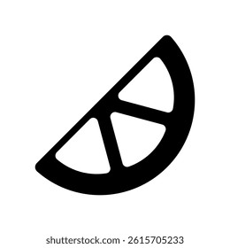 Vector icon illustration of a cut lemon.