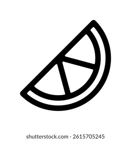 Vector icon illustration of a cut lemon.