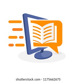 Vector icon illustration with digital media concept about reading information