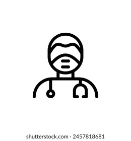 vector icon illustration of a doctor, representing professionalism and expertise in the medical field