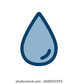 Vector icon illustration of a drop of water.