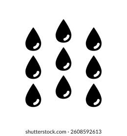 Vector icon illustration of a drop of water.