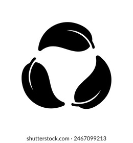Vector icon illustration with an ecology theme (leaves motif)