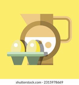 símbolo de huevo símbolo de icono vector babakan picung 