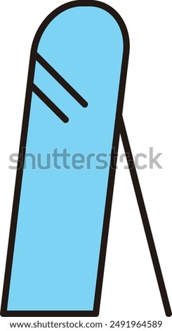 A vector icon illustration of a full-length mirror