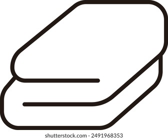 A vector icon illustration of a futon mattress