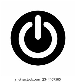 Icono del vector e ilustración de alta potencia encendida,fondo blanco apagado