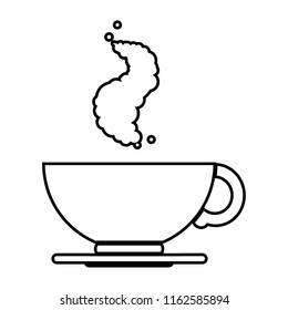 ilustración de icono vectorial de una taza caliente de café