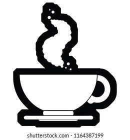 Vektorsymbol-Abbildung einer heißen Tasse Kaffee