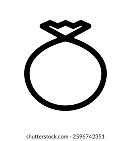 Vector icon illustration of an image of a bag with a tied mouth