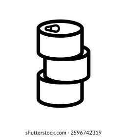 Vector icon illustration of image of canned food