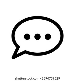 Vector icon illustration of an image of a chat with a message in a speech bubble.