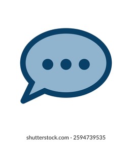 Vector icon illustration of an image of a chat with a message in a speech bubble.
