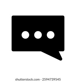 Vector icon illustration of an image of a chat with a message in a speech bubble.
