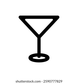 Vector icon illustration of an image of a cocktail glass
