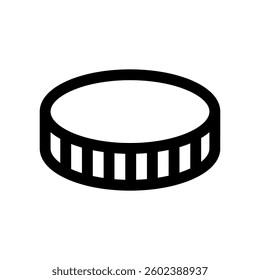 Vector icon illustration of an image of a coin.