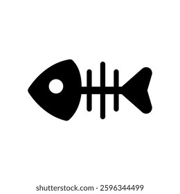 Vector icon illustration of an image of a fish bone