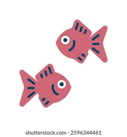 Vector icon illustration of an image of a goldfish