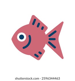 Vector icon illustration of an image of a goldfish