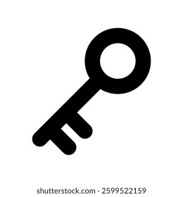 Vector icon illustration of an image of a key