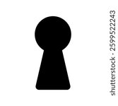 Vector icon illustration of an image of a keyhole