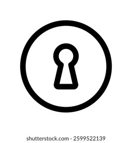 Vector icon illustration of an image of a keyhole